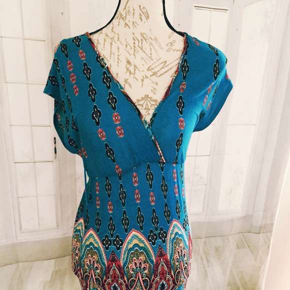Rue21 Dresses & Skirts - Rue 21 Women's Turquoise Knit Medium Dress Boho